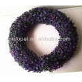 China artificial round shaoe boxwood wreath for garden decor